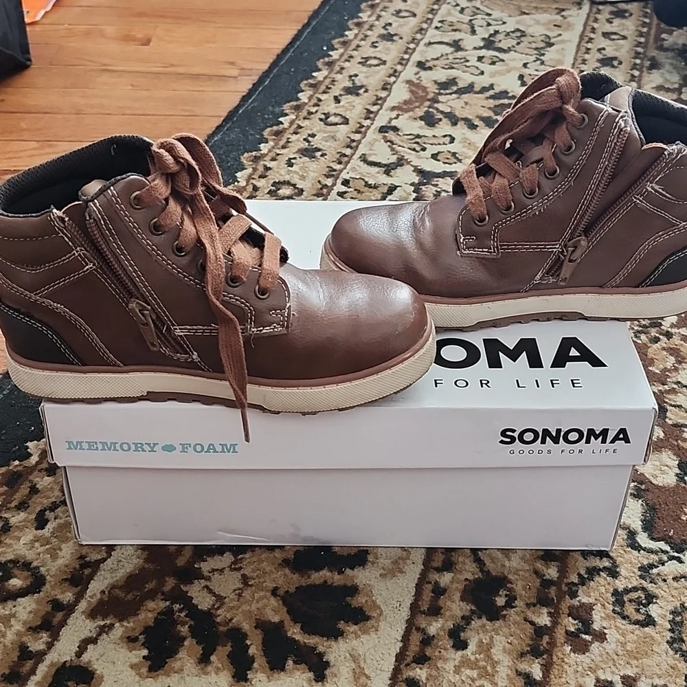 Sonoma Britpunk Casual Sneaker Boots w/zipper; Size:13, Cognac - Picture 6 of 13